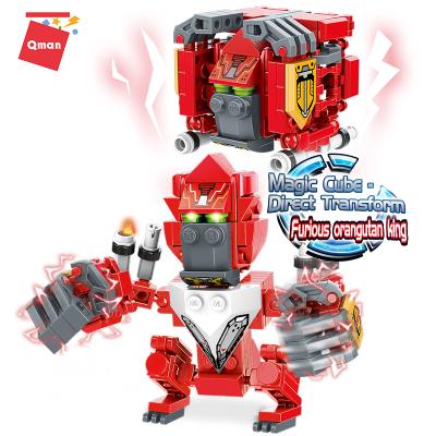 China DIY Toy Qman Building Block Toy For Boy Machine Armor Beast Cube Variety Building Blocks Orangutan Creative Plastic Furious King for sale