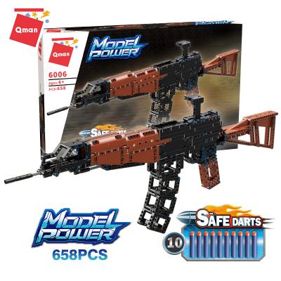 China Toy Children Military Brick Building Blocks Gun Toy With Soft Foam Bullet For 6 Year Old Boy for sale