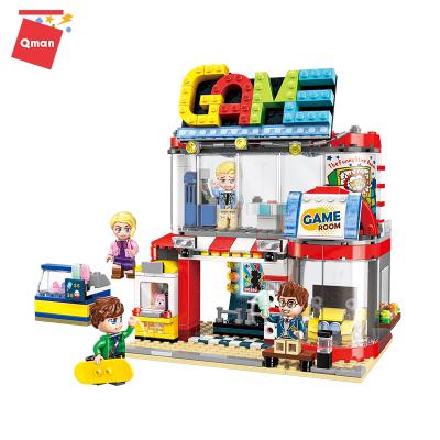 China Building Toy Qman Game Center Kids Brick Toys Dancing Machine Model Toys Skater Boy Action Number Toys for sale