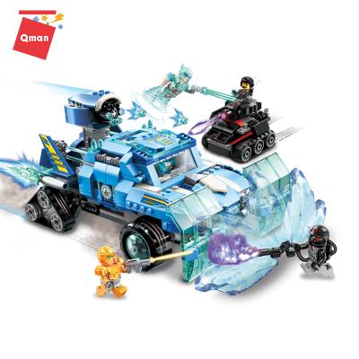 China Toy Qman Super cool children's armored vehicle building block diy toy with 596pcs for sale