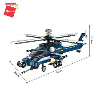 China Build Toy Qman OEM 8 IN 1Defomation Storm Brick Helicopter Car 381pcs Intelligent Toy Toys Plastic Kids Educational Games for sale