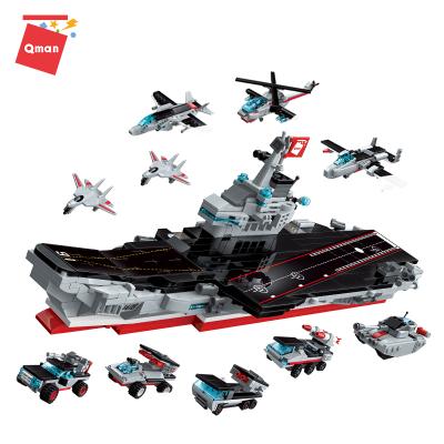 China Liaoning building Toy Qman Chinese aircraft carrier transform building block toy brick juguetes children's block Educational legoing for sale