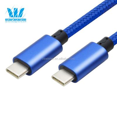 China COMPUTER USB USB-C to USB C Nylon Braided Cable for Phone Laptop Macbook for sale