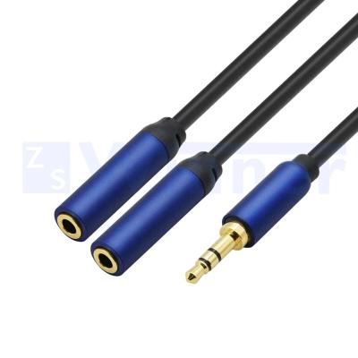 China For Earphone 3.5mm Audio Stereo Y Splitter Extension Cable Male-Female) (3.5mm to Left 2 3.5mm Pigtail for Earphone, Headset Splitter Adapter for sale