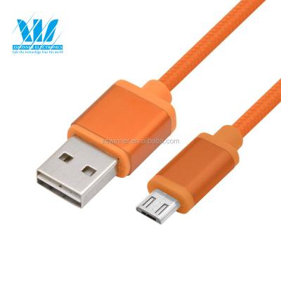 China Computer Colored Nylon Braided Fast Charging Micro Usb Cable For Cheap Android Mobile Phone for sale