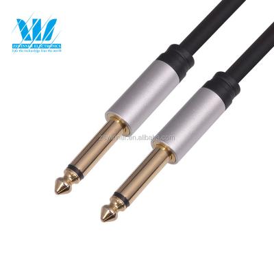 China High Quality Microphone 10ft 20ft Stereo 6.35mm Plug 30ft To 6.35mm Stereo Jack For Electric Guitar Cable for sale