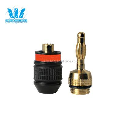 China Dedicated Speaker Cord 24K Gold Bullet Connector 3mm 4mm Male Banana Plug 6mm for sale