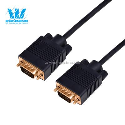 China PC VGA Cable Gold Male To Male 1m 1.5m 2m 3m 5m 10m HD 15 Pin Black For Samsung D-SUB High Density 15pin Male To Male. COAXIAL for sale