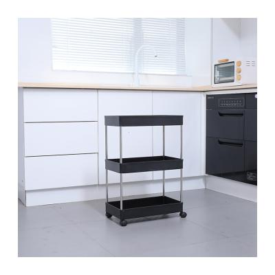 China Special Hot Selling Home Racking Stored Modern Use Kitchen Trolley Mobile Storage Rack Bedroom Home Rack for sale