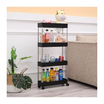 China Customized Modern 40*13*87cm Bathroom Stainless Steel Kitchen Storage Shelf/Rack Stocked For Kitchen for sale