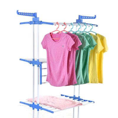 China Modern Simple Indoor Heavy Duty Clothing Rack Floor Hanging Garment Rack Clothes Drying Rack for sale