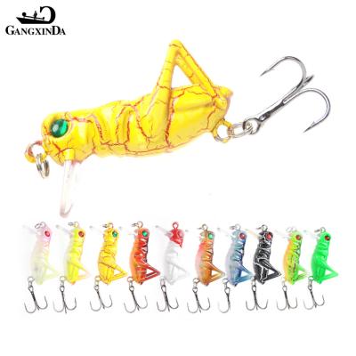 China PESCA Eco-Friendly Grasshopper Wobblers Peche Mini Lure Snakehead Bass Killer Hard Plastic Insect Fishing Lure Grasshopper Fishing Insect Lure for sale