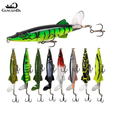 China ABS Plastic New Fishing Lure Whopper Popper Hard GXD Model Bait 10cm 14cm 13g 35g Thruster Fishing Lure for sale