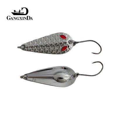 China GXD 2.5g 3.5g 5g 10g 15g 20g Eco-friendly Metal Bait Hard Curve Spoon Ghosts Leeches Spinner Lures Fishing Lure for sale