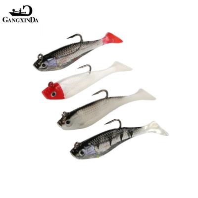 China Silicon Swim Shad 70mm 13g Soft Lure With Lead Rigged Main Fishing Lures Artificial Wobblers Silicone Swim Bait Lead Inside for sale