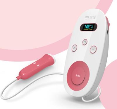 China New Design LCD Display Pregnancy Test Equipment Baby Heartbeat Monitor Fetal Doppler Pocket for sale