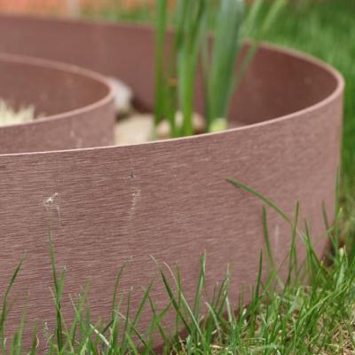 China 75mm Width Wood WPC Easily Assembled Plastic Compound Easily Assembled Garden Rolled Lawn Edging for sale