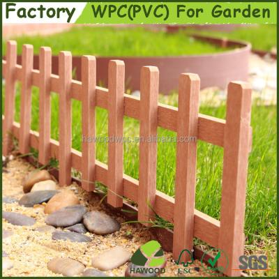 China Easily Assembled WPC Wooden Small Plastic Composite Garden Fence for sale