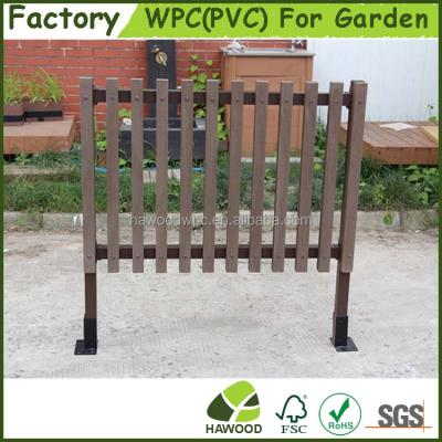 China Customized Easily Assembled High Quality Wood Slat Plastic Composite Fence for sale