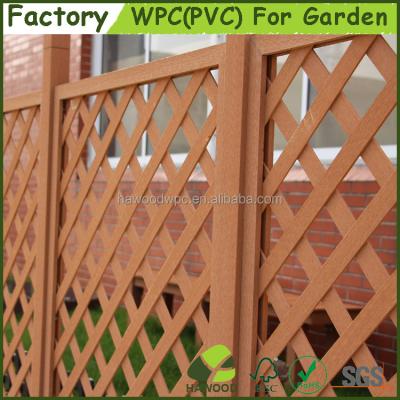 China Easily Assembled Easily Assembled Decorative Garden Fence Wood Plastic Composite WPC Trellis for sale