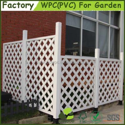 China Easily Assembled Outdoor White PVC Garden Trellis Screen for sale