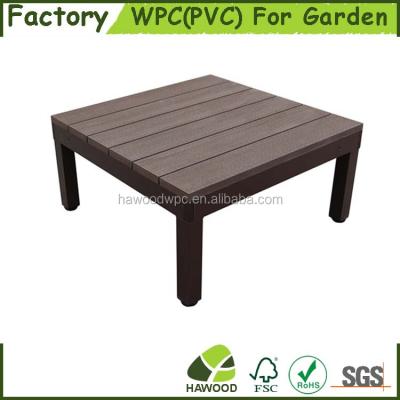 China All Weather Outdoor Furniture Wood Composite Plastic WPC Raised Decking Easy Prefab Modular Deck for sale