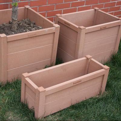 China Outdoor Weather Furniture Outdoor Wpc Garden Wooden Plastic Composite Flower Planter Box for sale