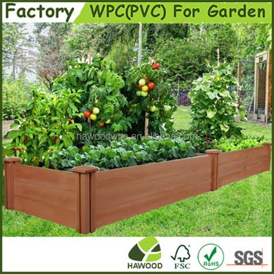 China Weather Furniture Wooden Outdoor Plastic Compound Bed WPC Vegetable Garden Raised Raised Raised Bed for sale