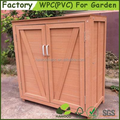 China Weather Furniture DIY WPC Outdoor Wooden Garden Plastic Composite Tool Cabinet for sale