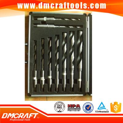 China 9pcs hss taper shank twist drill bit set for sale