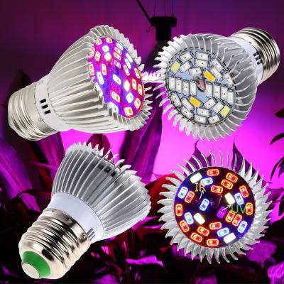 China Seed Starting E26/E27 Full Spectrum Phytolamp Growing Lamp For Indoor Seeds Flower Veg Greenhouse Planting 28LEDS 10W LED Grow Light Bulb for sale