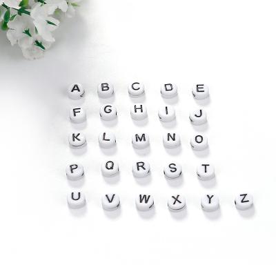 China Garment Accessories DIY Round English Square Capital Letter Beaded Plastic Acrylic Beads Set For Early Education for sale