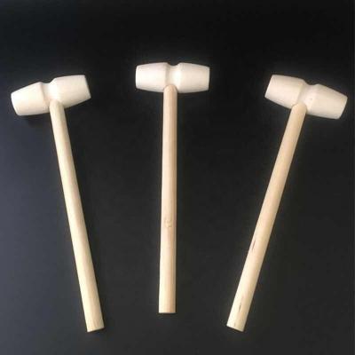 China Europe Wooden Hammer Wooden Kids Toy Crafts For DIY Making Gift Hardwood Mallet Hammer for sale