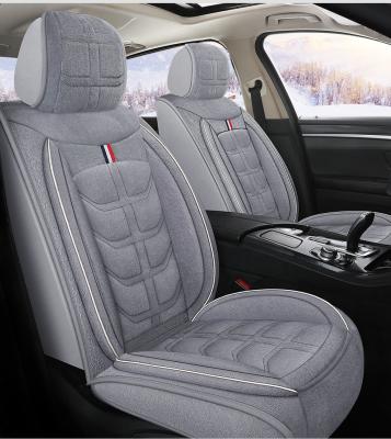 China Protect the original seats car cushion new 2021 winter full edging plush seat cover wadding car cushion cover for warmth for sale