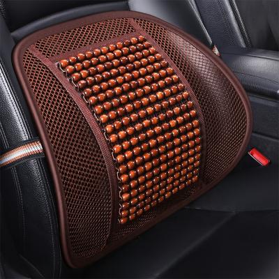 China Wooden Car Seat Massage Fan Club Bead Back Support Cushion for sale