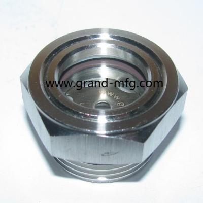 China NPT thread 1 1/2 inch stainless steel oil sight glasses SS304 liquid oil level gauge OEM and ODM service for sale