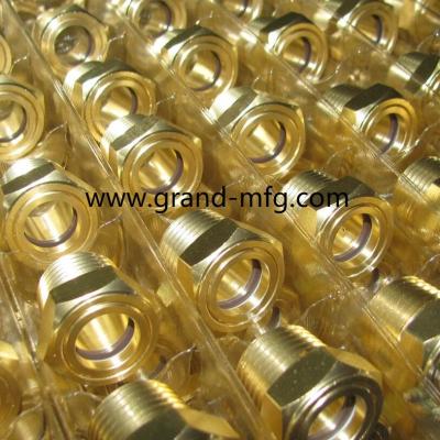 China NPT 1/4 inch 1/2 inch hydraulic oil tank brass oil level sight glass with reflector no finishing China GM-BN12 GM-BN38 for sale