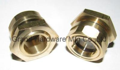 China 1/4 inch brass oil level sites have standard NPT male pipe threads with Pyrex glass oil level sight gauge supplier for sale