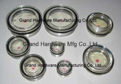 China M16X1.5 M18X1.5 M20X1.5 male Metric threa circular plastic oil sight glass for grease and oil containers equipment can for sale