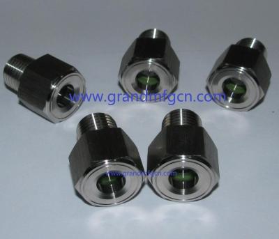 China 1500PSI NPT 1/4 Druck Edelstahl Ölsichtglas SS304 100 bar für Dampfer Edelstahl Flüssigsichtglas mit unterschiedlichen Glasstärken zu verkaufen