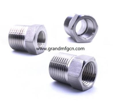 China female and male thread OEM,ODM stainless steel precision CNC machined parts natural finishing for sale