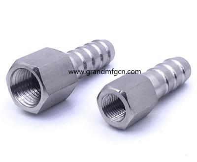 China female and male thread OEM,ODM stainless steel precision CNC turned parts natural finishing for sale