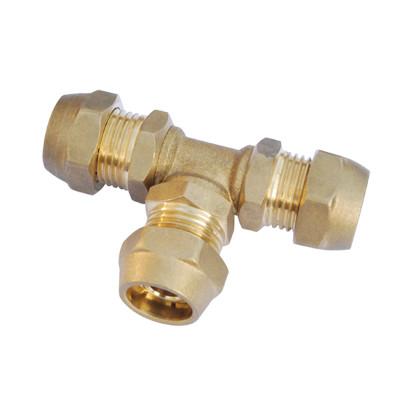 China custom precision brass machined parts quality brass turned parts tee thread connectors brass fittings for sale