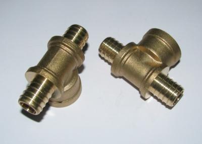 China custom precision brass machined parts quality brass turned parts tee thread connectors brass fittings for sale