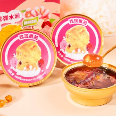 China Bowled Rose Resep Peach Gum Collagen Dessert White Fungus 168g for sale