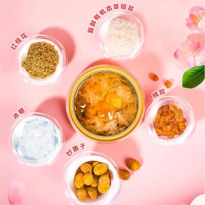 China Osmanthus Instant Chestnut Stewed Pêssego Goma Fungo Branco Sopa de sobremesa 168g à venda