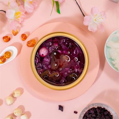 China Purple Sweet Potato Peach Gum Tremella Soup Light Dessert 168g 228g à venda