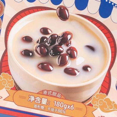 China Red Bean Milk Pudding Double Skin Milk Healthy Red Bean Dessert Silky Smooth Double Skin Milk Traditional Hongkong Dessert for sale