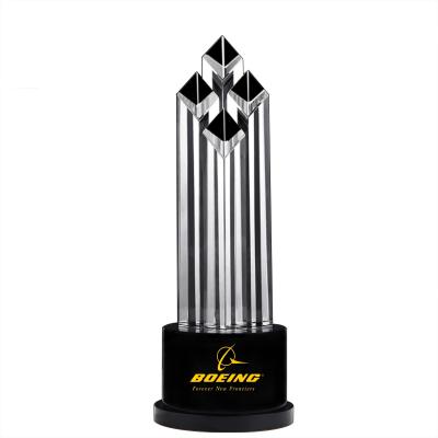 China Wholesale Custom Diamond Shape Crystal Star Awards Trophy Crystal World Cup Trophies For Souvenirs Gifts for sale