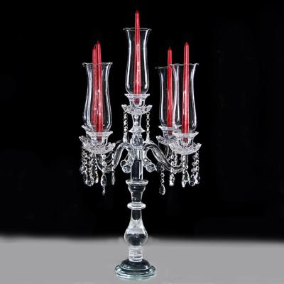 China Europe 5 Tall Light Crystal Candelabras For Home And Garden Centerpiece Weddings for sale